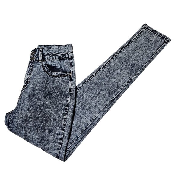Forever 21 Retro Jeans Womens Size 28 Skinny High Rise Acid Wash Denim Pants - Picture 1 of 5